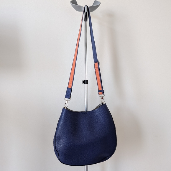 NWOT Timeless Blue and Orange Danier Crossbody Bag - Picture 2 of 6